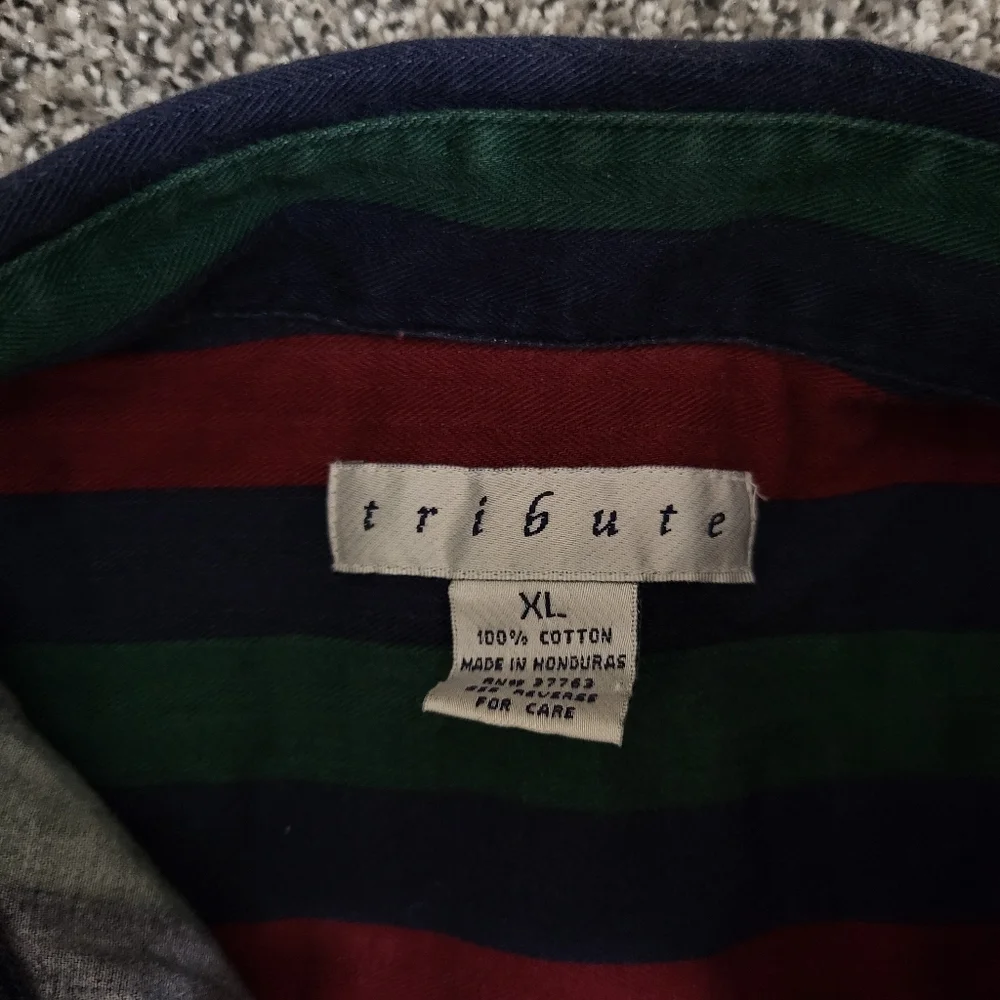 Tribute Button Down Striped Shirt Size XL - Picture 7 of 8